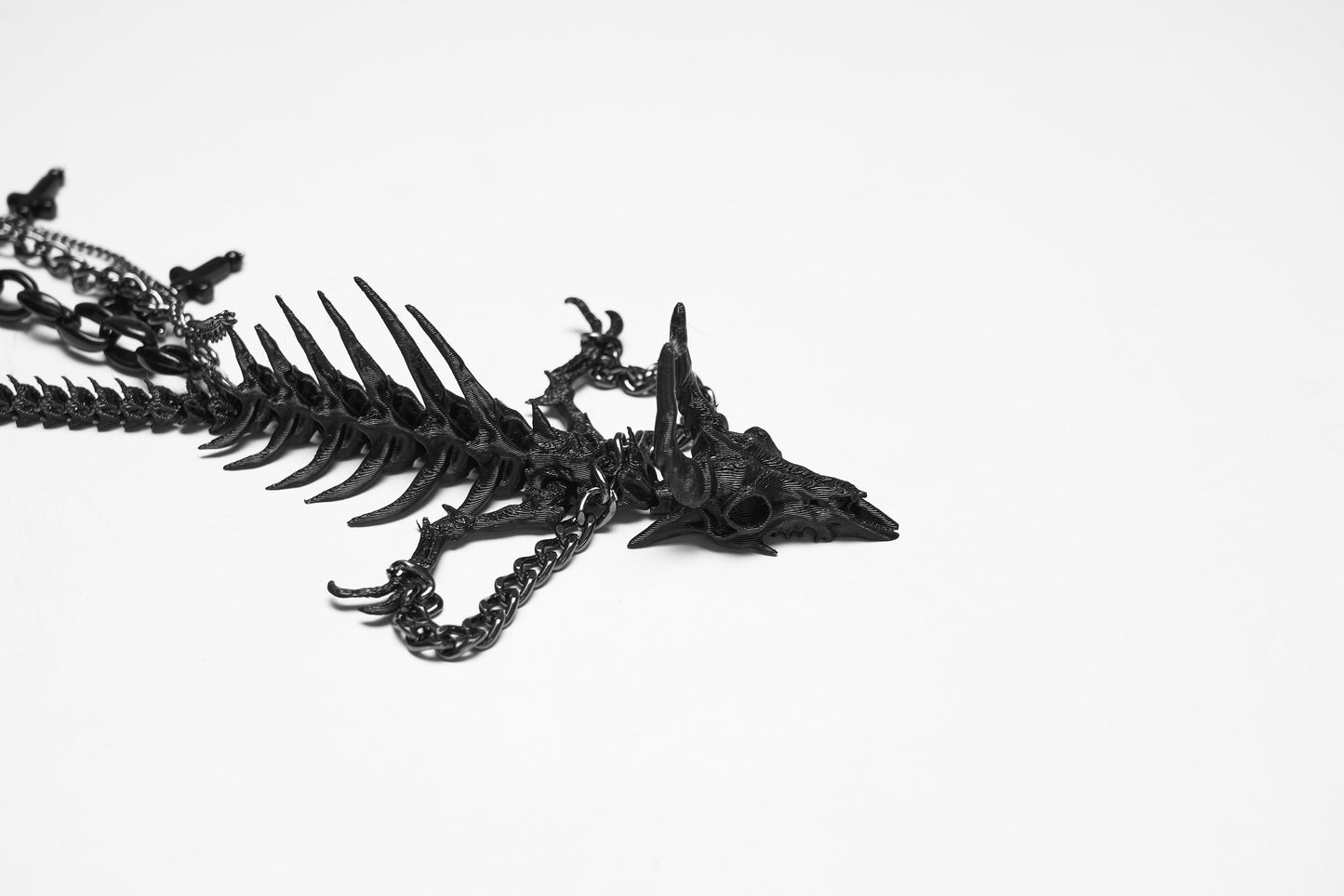 Punk Rave Punk Devil Dragon Bone Necklace