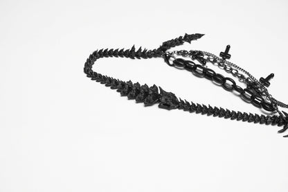 Punk Rave Punk Devil Dragon Bone Necklace