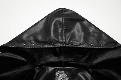 Punk Rave Nyx Hooded Faux Leather Jacket