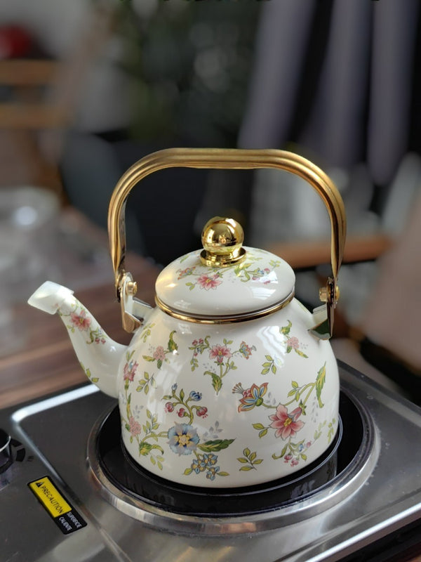 Théière d'extérieur émaillée
