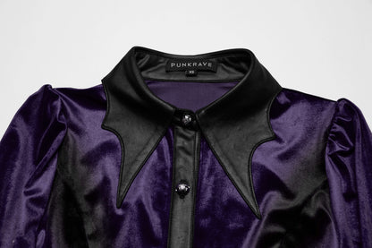 Punk Rave Fawn Gradient Printed Shirt in Violet