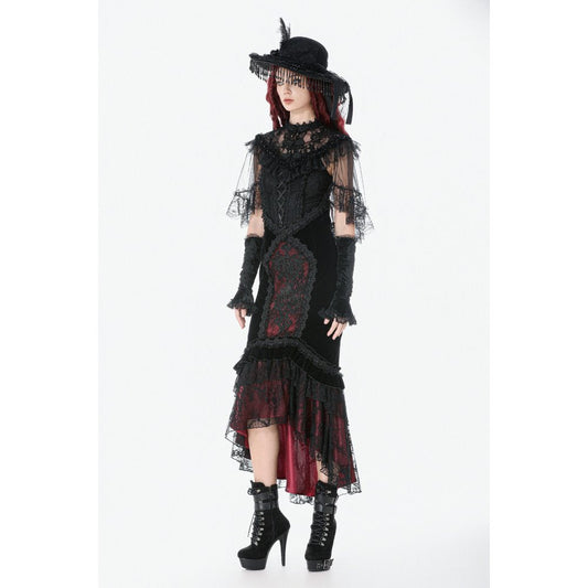 Dark in Love Gothic Elegant Velvet Mermaid Skirt