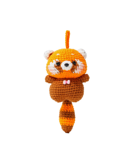 Playful Pals Crochet Red Panda Charms – Handmade Collection