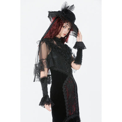 Dark in Love Morwenna Capelet Gothique Volants Dentelle