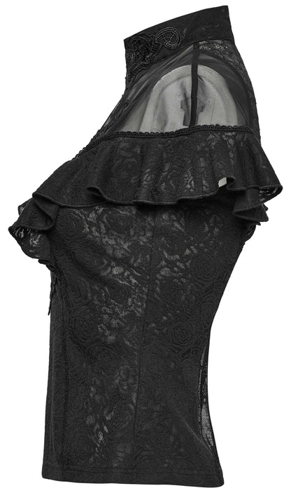 Punk Rave Gothic Applique Top