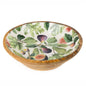 Large mango wood enamel inlay Bowl - Figs