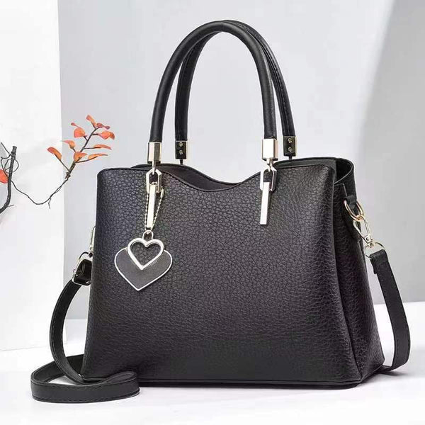 Women's Litchi-Pattern PU Leather Bag