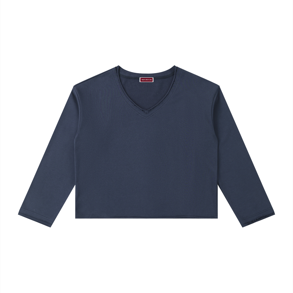 Women's Raw Hem Long Sleeve T-Shirt 310GSM