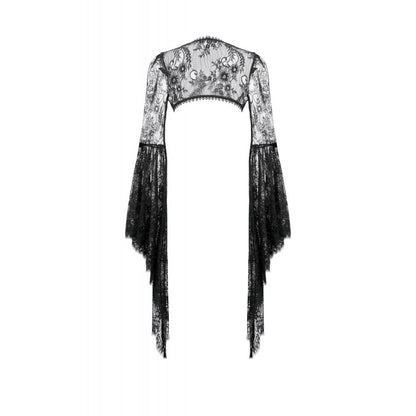 Dark In Love Gothic Deep-V Lace Bell Sleeve Cape