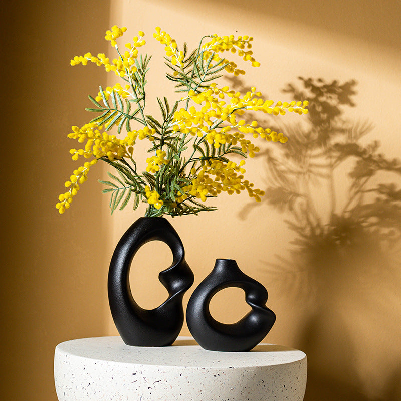 Relief Ceramic Bud Vase