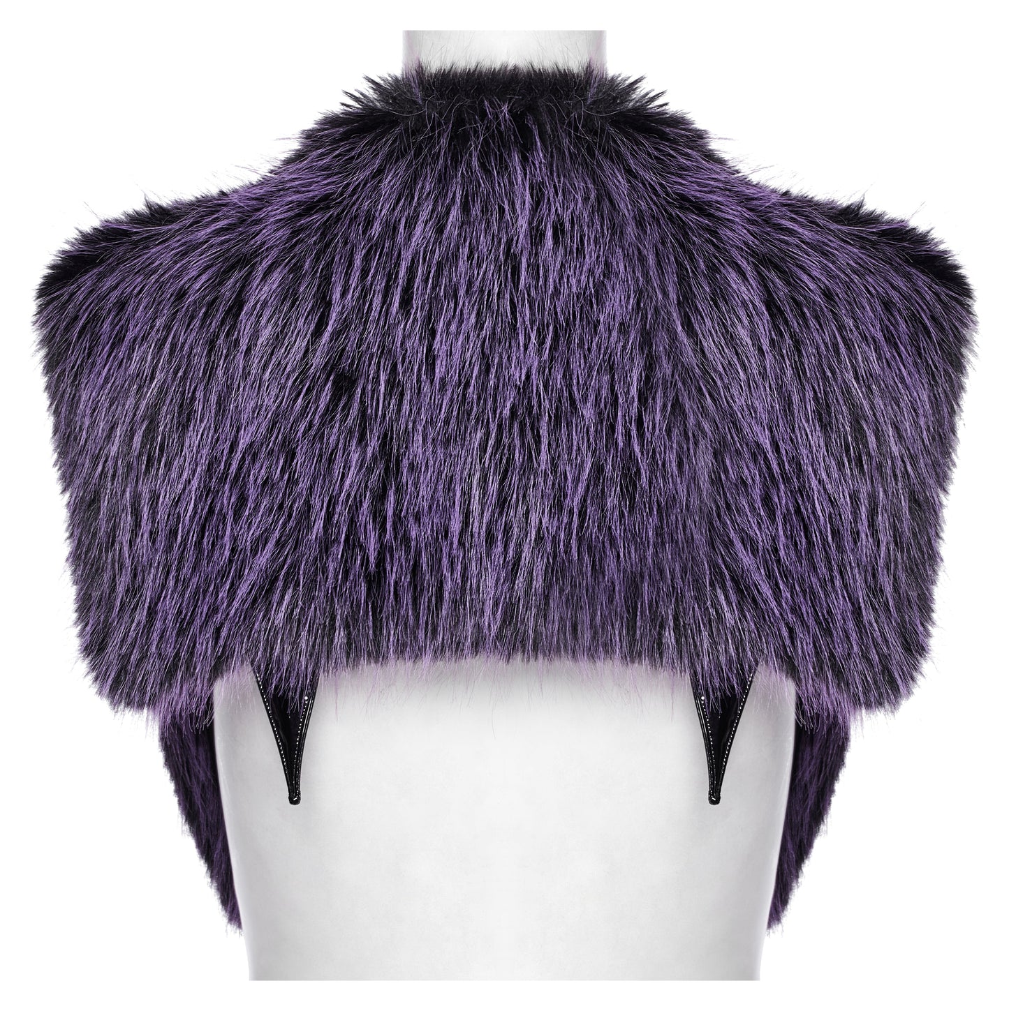 Punk Rave Lilith Gradient Devil Fur Shawl  In Violet