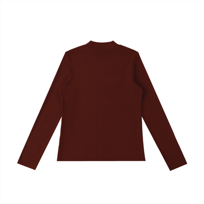 Mock Neck Long Sleeve T-Shirt