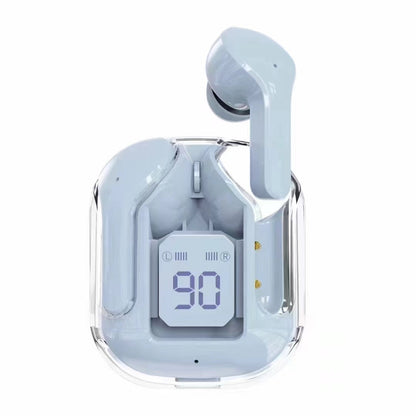 Nouveaux mini écouteurs Bluetooth sans fil transparents avec affichage numérique et réduction de bruit ENC, véritablement sans fil pour le sport et la musique