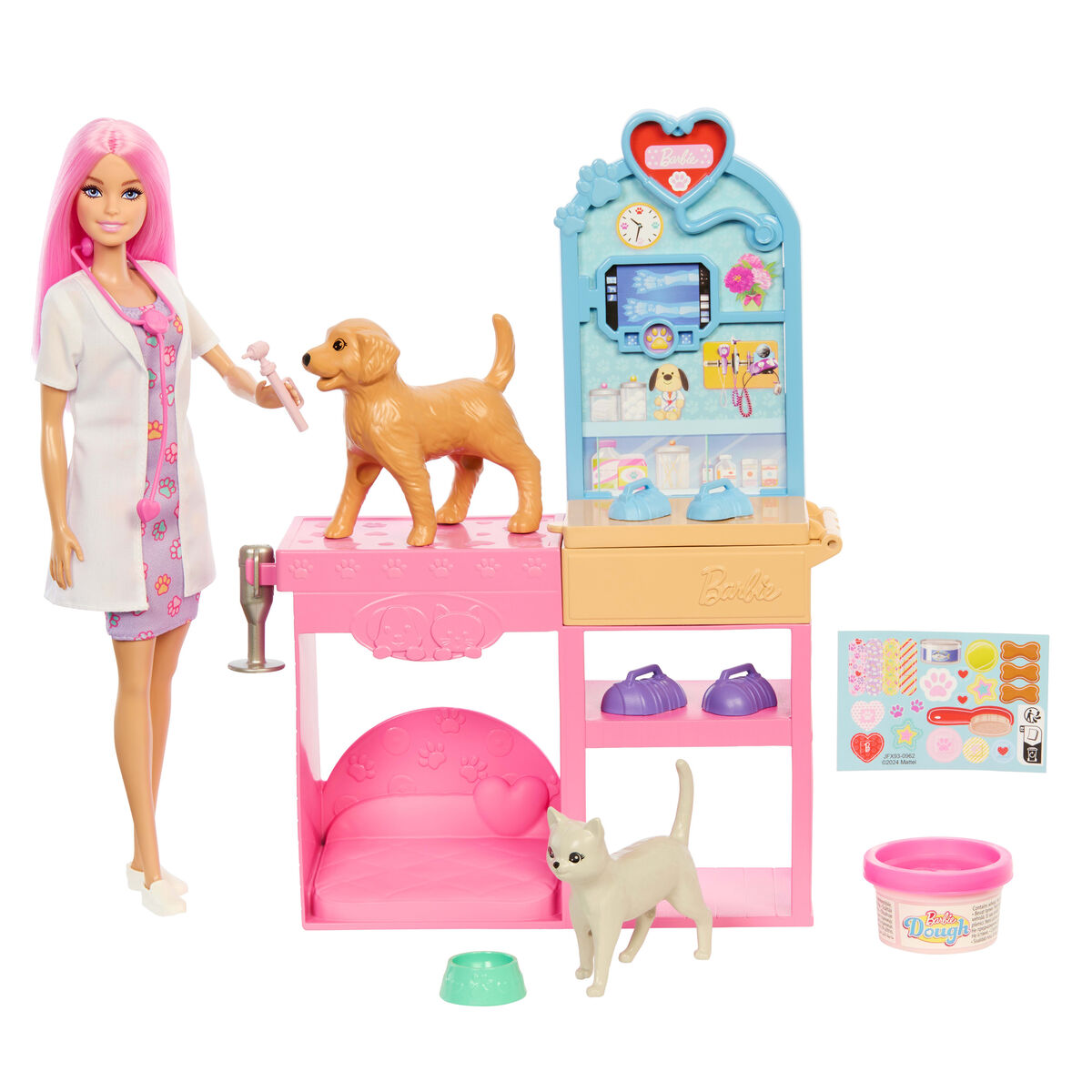 Playset Barbie Veterinarian Clinic 15 Pieces