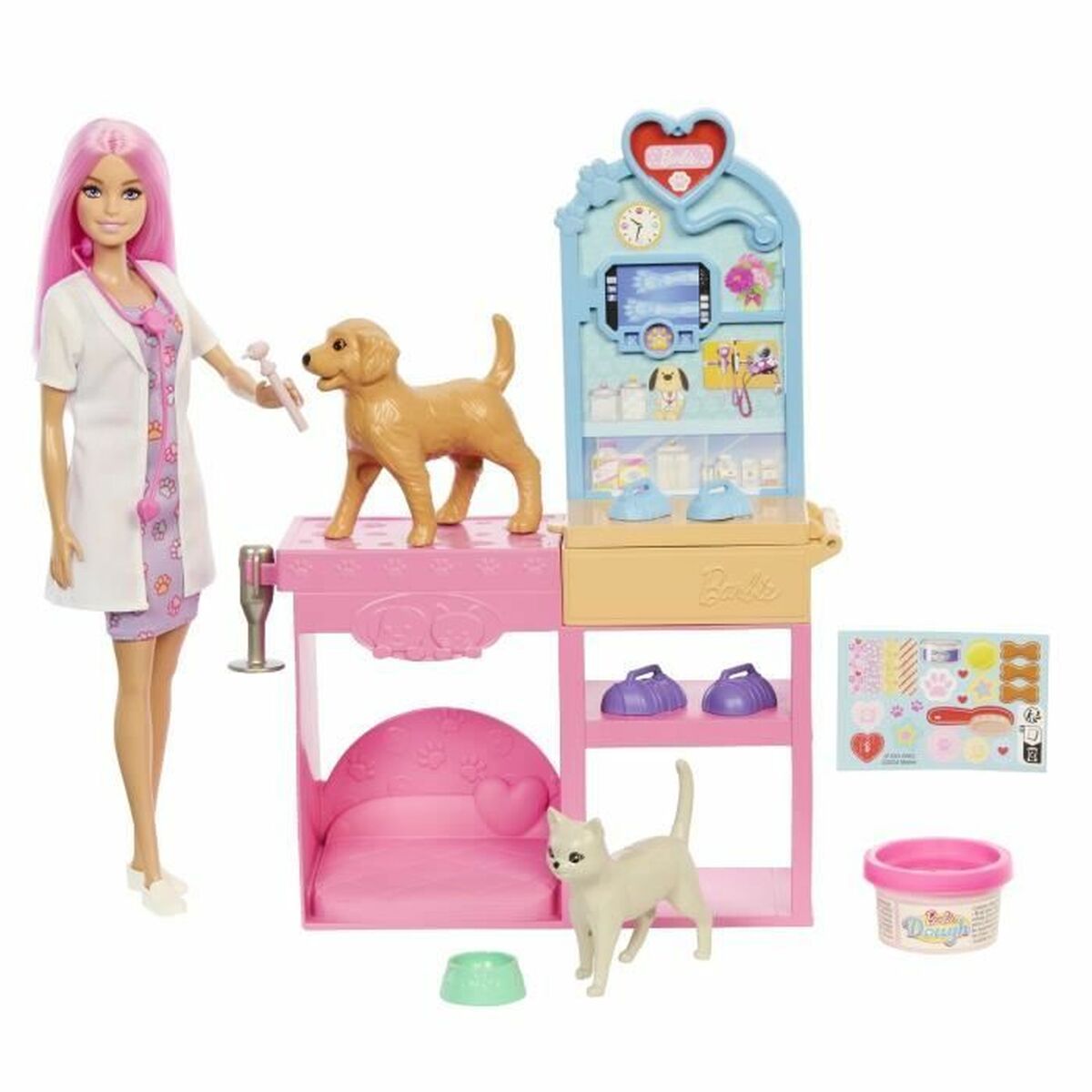 Playset Barbie Veterinarian Clinic 15 Pieces