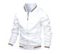 Veste à Rayures Zippée Pour Hommes Avec Poches Mode Décontractée Vêtements d'Extérieur Sport Baseball Printemps Et Automne