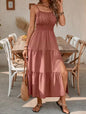 Strapless Layered Waist-Cinching Dress