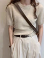 Soft Glutinous Inner Wear Sweater Puff Sleeve Short