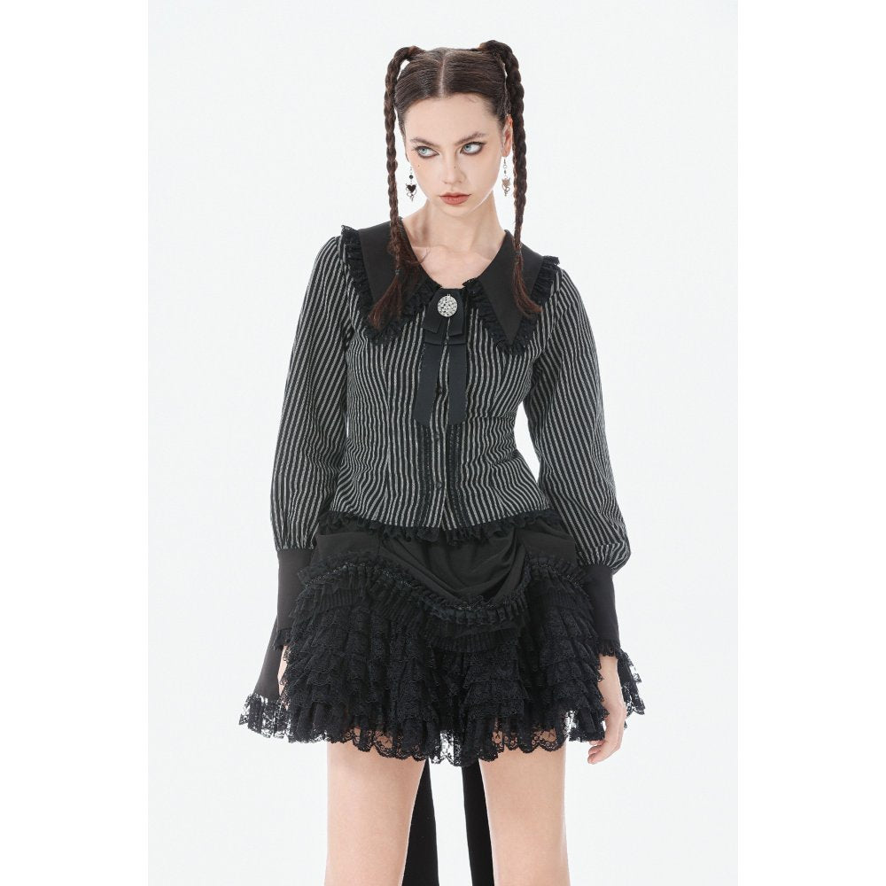 Chemise Gothique Col Peter Pan Dentelle Dark in Love