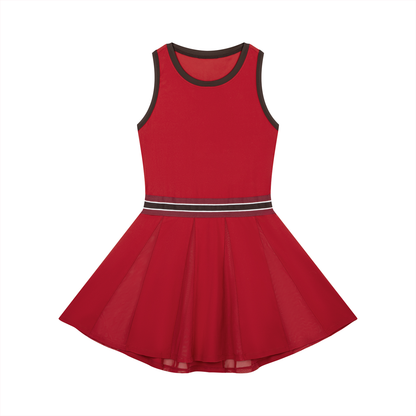 Women's Color Block A-Line Sleeveless Dress