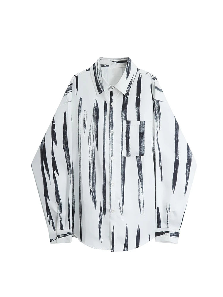 Women's Striped Long Sleeve Polo Shirt