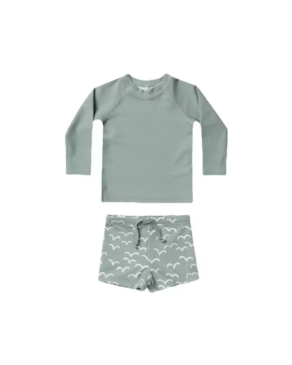 Children's Long-sleeve Two-piece Swimsuit