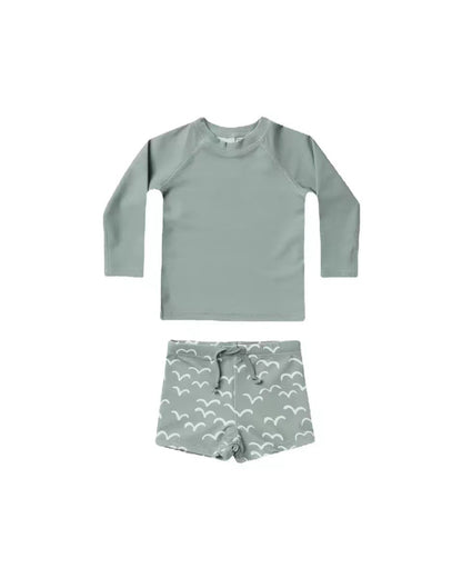 Children's Long-sleeve Two-piece Swimsuit