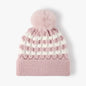 Striped contrast knit hat with pom-pom - view 2
