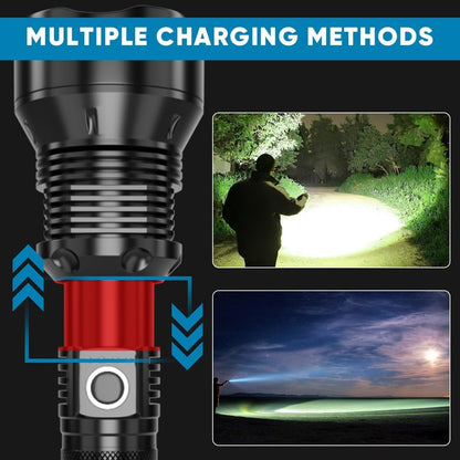 Super Bright Powerful LED Flashlight Torch P90 Rechargeable Zoomable