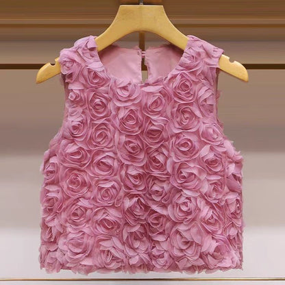 Women's Sleeveless Vest Short Loose Top