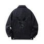 Phoenix Embroidery Polo Collar Jacket