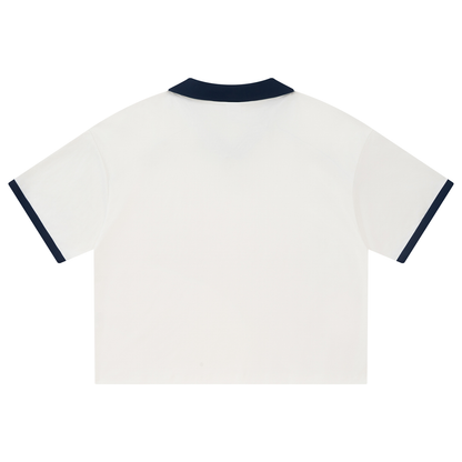 Unisex Collared Piping Boxy Soccer Jersey