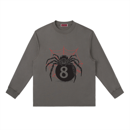 Crewneck Long-Sleeve T-Shirt | Spider Eight 280GSM