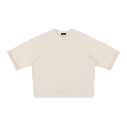 Unisex Vintage Wash Boxy Short Sleeve Sweatshirt