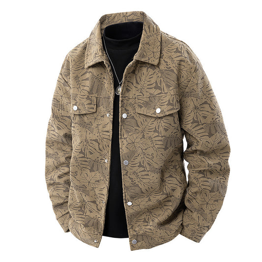 Corduroy Slim-fit Casual Jacket m