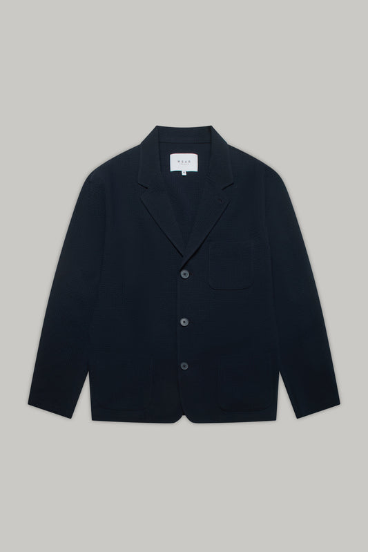 Geno Seersucker Blazer - Navy