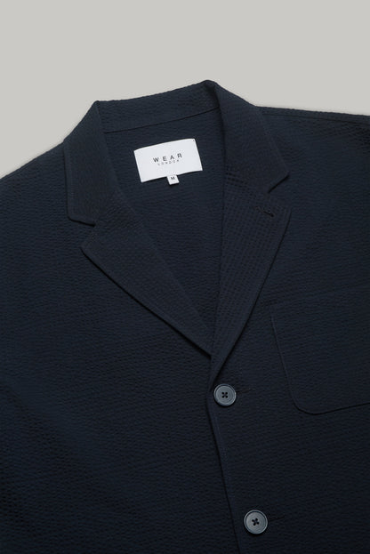Geno Seersucker Blazer - Navy