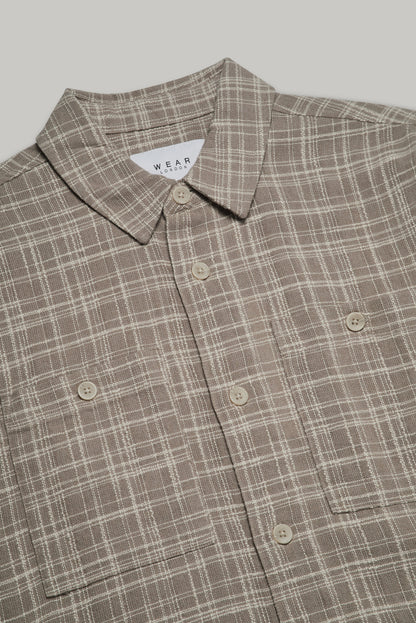 Seaton Overshirt - Stone Ecru