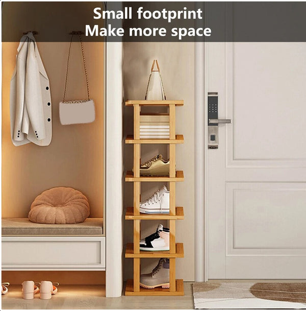 6-Tier Bamboo Shoe Rack
