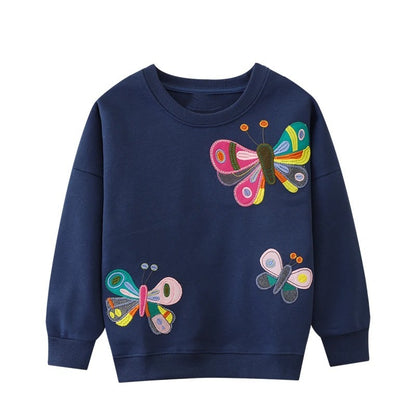 Girls Cartoon Sweater Casual Long-sleeved Top