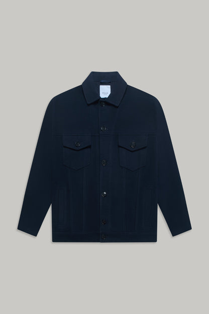Vinny Western Jacket - Navy Moleskin