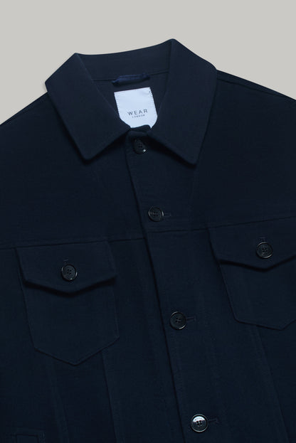 Vinny Western Jacket - Navy Moleskin