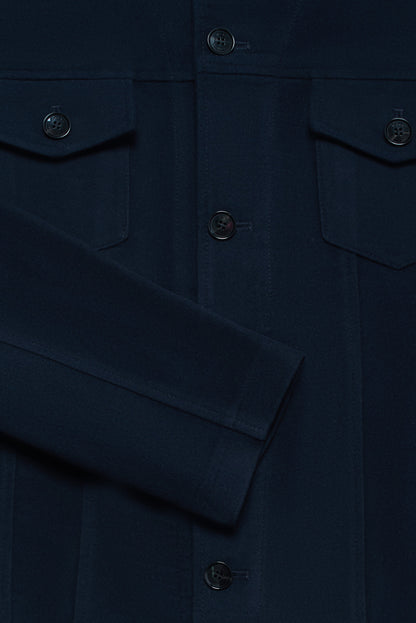 Vinny Western Jacket - Navy Moleskin