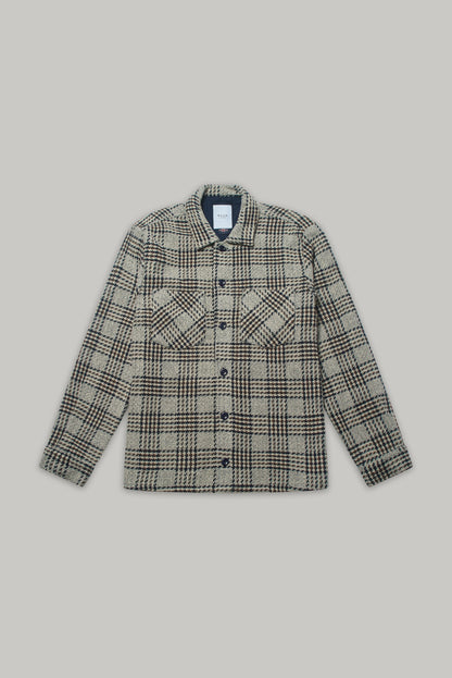 Bart Overshirt - Dogtooth Stone Brown Black