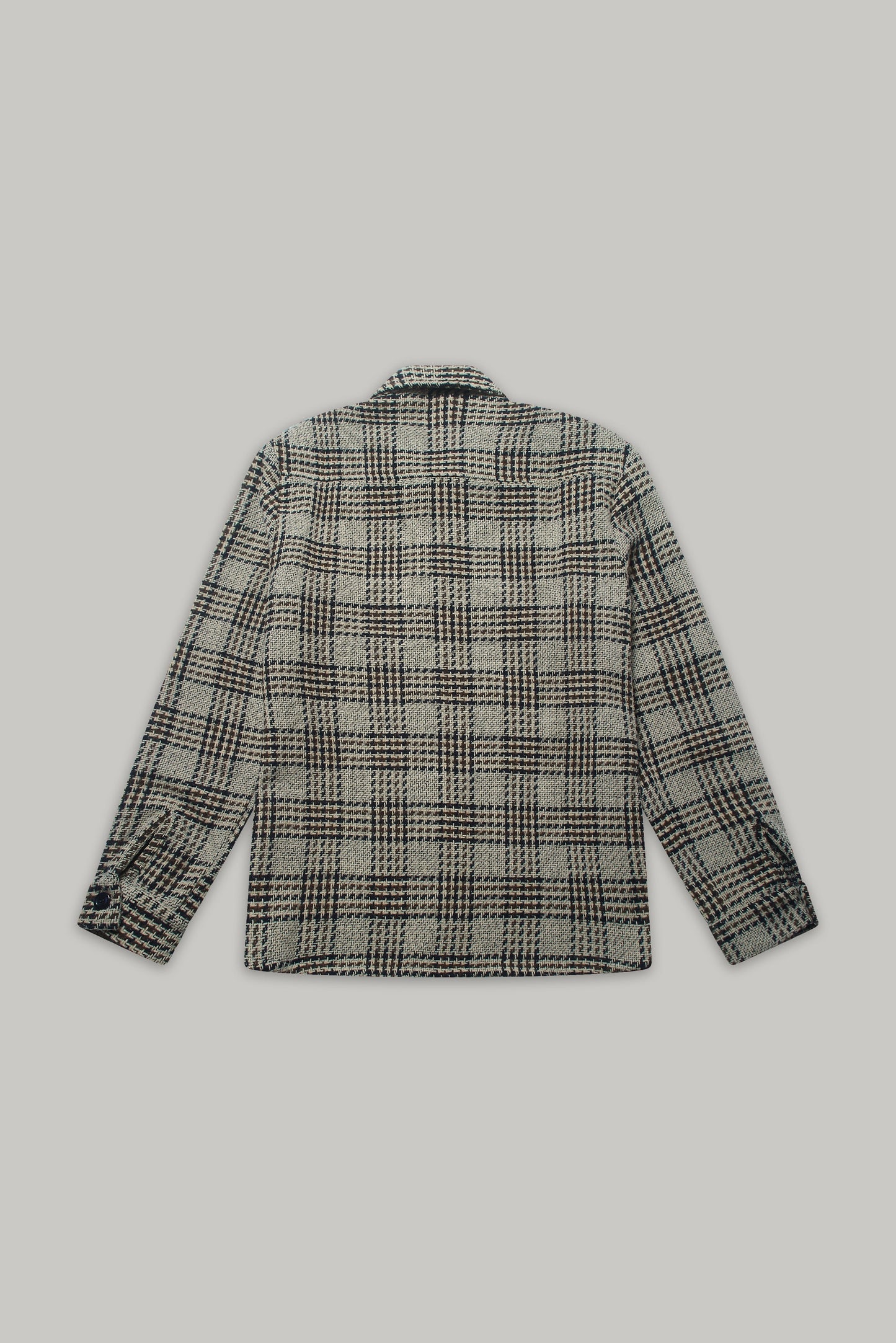Bart Overshirt - Dogtooth Stone Brown Black
