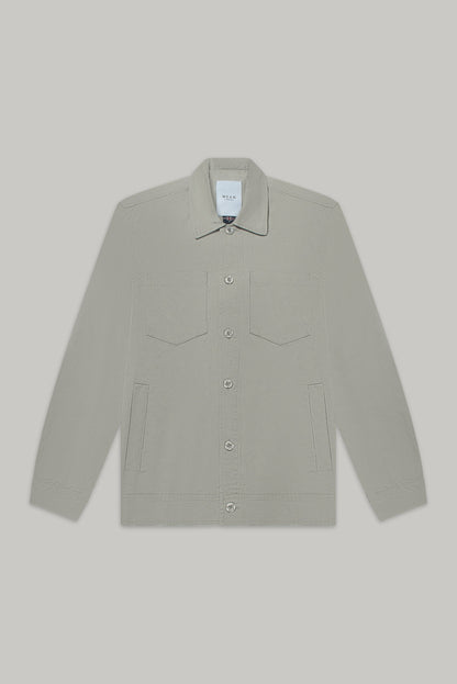 Turner Long Sleeve Jacket - Cotton Linen Stone
