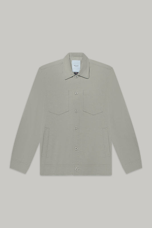 Turner Long Sleeve Jacket - Cotton Linen Stone