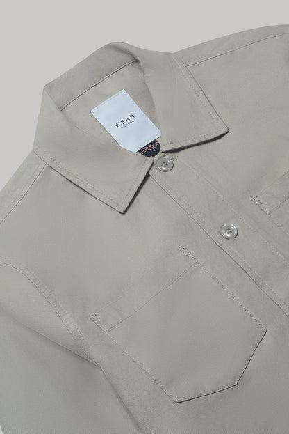 Turner Long Sleeve Jacket - Cotton Linen Stone