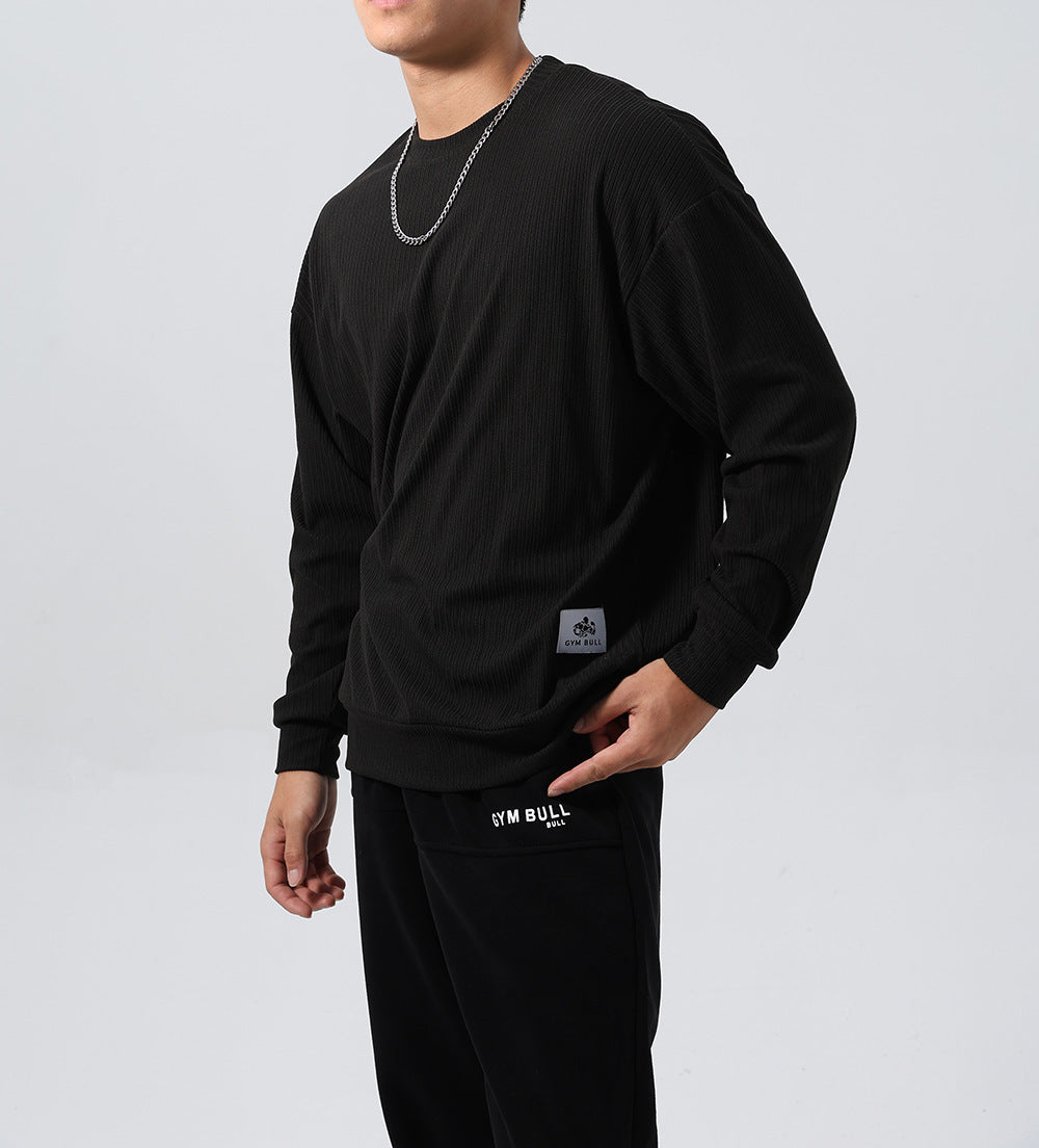 Jacquard Striped Sports Hoodie