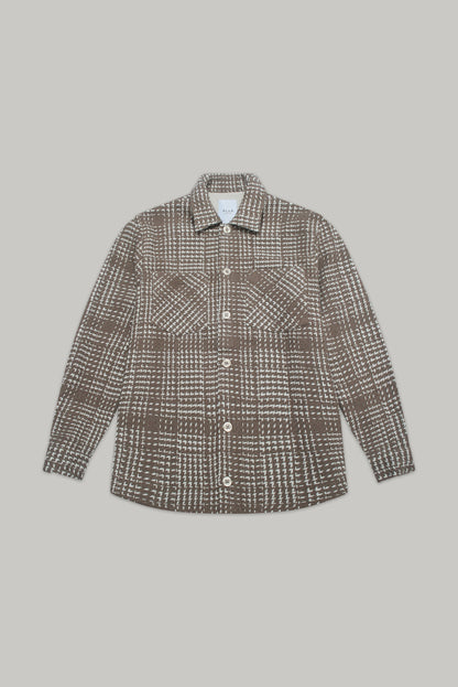 Bart Overshirt - Brown Ecru Check